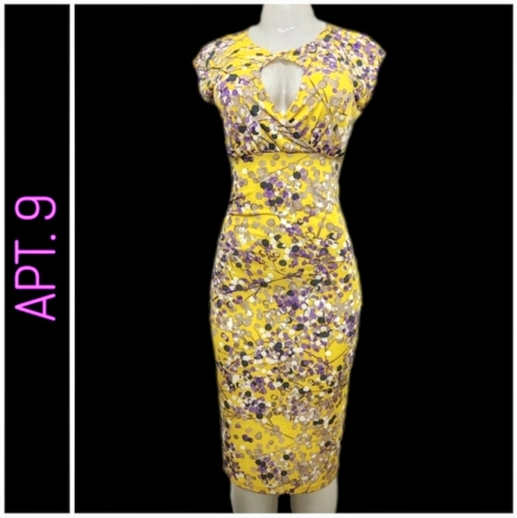 Apt. 9 Dresses & Skirts - APT. 9 | Yellow Floral Midi Dress